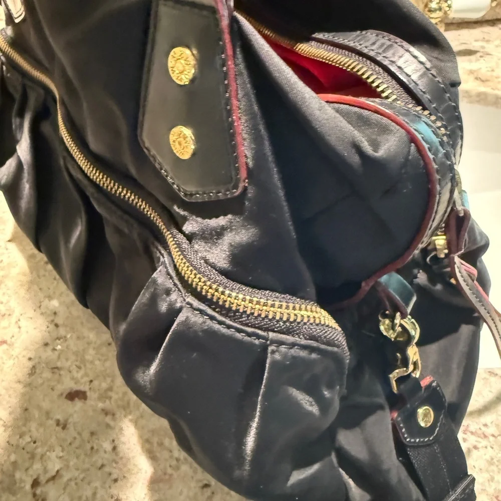 MZ Wallace Black Women's Bag Red interior and slight red trim - Picture 9 of 11